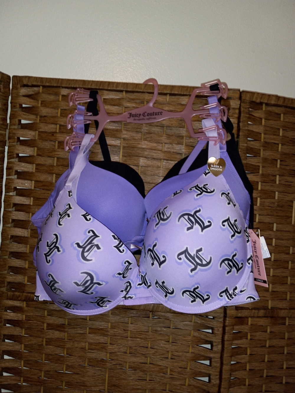 Juicy Couture Intimates 3 Pack Padded Push Up Bras 42D